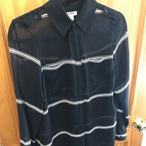 Knee length shear blouse